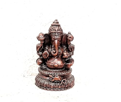 Image of Copper Idols of god Ganesh, 1.4 inches, 40 Gram, Patina Antique Finish, Pack of 1 Piece