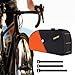 Aymzbd Bike Frame Storage Bag Bicycle Tube Bag Strap on Pouch Cycling Pack for Folding Bikes Phone Mini Air Pump Riding Flashlight, Orange