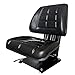 Produktbild KLARA SEATS Schleppersitz Traktorsitz Trecker Sitz Oldtimer passend CASE IHC A Familie 323 353 383 423 433 440 453 533 540 KS 44/33V PVC Schwarz neigungsverstellbar mit Stossdämpfer und Zugfedern