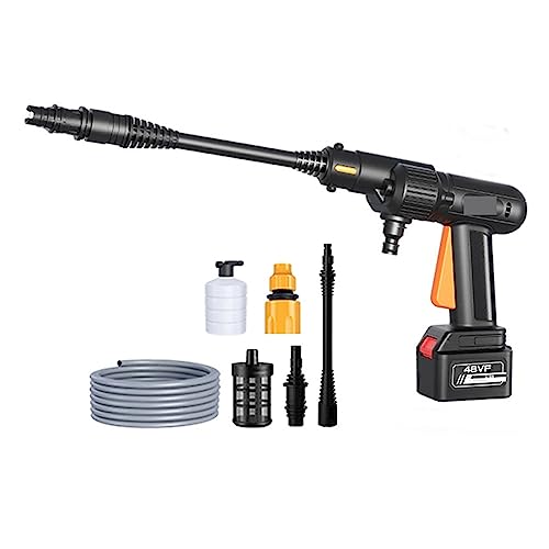MZZYG Nettoyeur Haute Pression 25V 30000mah sans Fil Haute Pression Lave-Auto Rechargeable Voiture Nettoyant Pistolet De Lavage Buse Réglable Auto Pulvérisation Machine À Laver(400W 15000mAh)