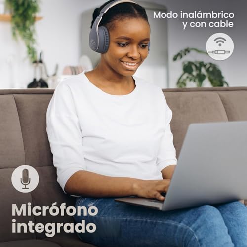 Miniatura 7 de Powerlocus P7 Auriculares Inalámbricos Bluetooth, Cascos Inalambricos, 50 Horas De Reproducción, Auriculares Inalambricos Diadema Con Micrófono, Hi-Fi Estéreo Audifonos Para Móviles Pc Tv