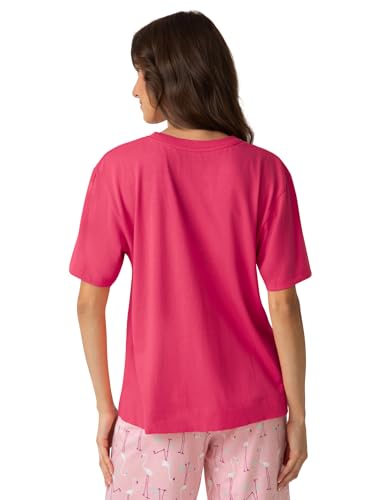 Image of HUE Women's Summer Vacation Pajama Separates, Soft, Whimsical Print Pjs with Tropical Beach Themes, Flip Flops, Cocktails