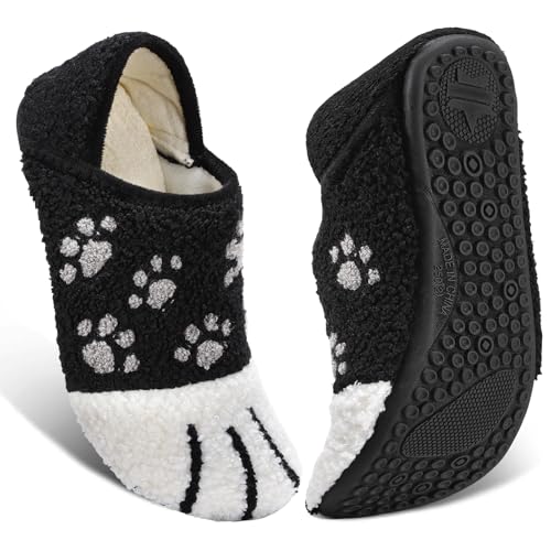 Image of ATHMILE House Slippers for Women Men Indoor Barefoot House Shoes Soft Socks | Furry Slip on Cozy Comfy Flexible Machine Washable Home Bedroom Travel Hospital Yoga Gifts for Mom Grandma
