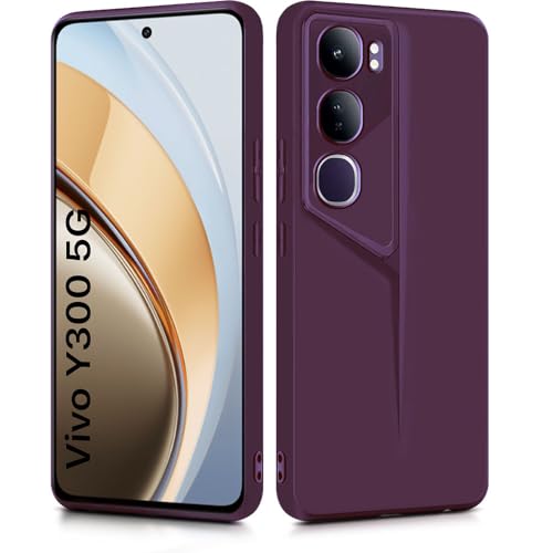 Image of WOW IMAGINE Slim Back Cover for Vivo Y300 5G | Blade Series Ultra Thin Case with Lightweight Design | Camera Protection | Soft Matte Silicone Flexible Mobile Case - Purple