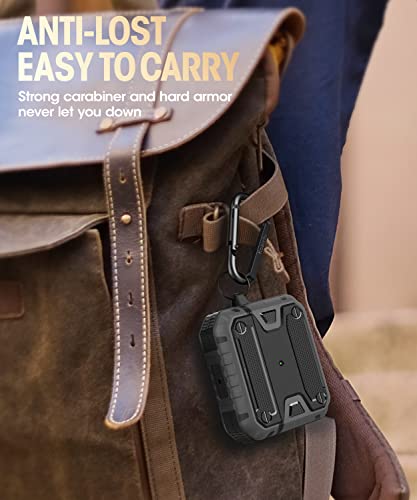 Koaichi Compatible With Airpods 3Rd Generation Case(2021), Full-Body Rugged Hard Shell Protective Case Cover With Keychain Designed For Airpods 3 Case, Black [Us Patent Registered] #TOP5