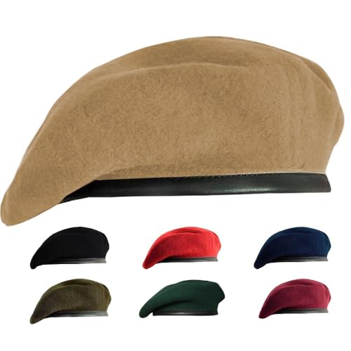 Gajaous Commando Béret Militaire en Laine pour Homme et Femme