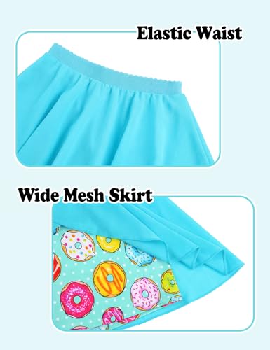 Image of Girls Swimsuit One Piece Bathing Suit Sleeveless Swimwear Matching Skirts for Toddler Kids Swim Surfing