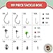 Tailored Tackle Freshwater Fishing Kit 119 pc Tackle Box with Tackle Included Pliers Lures Spinners Spoon Bait Worms Jigs Hooks Starter Equipment Gifts & Gear to Fish for Bass Walleye Trout