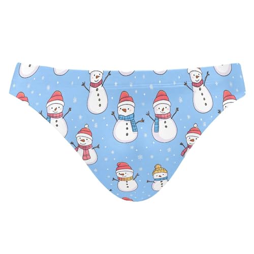 Mens Swim Briefs Christmas Xmas Snowman Cute Swimwear Bikini Swimsuit XL B0403526