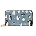 Produktbild JHGFG Mode Handtasche Reißverschluss Brieftasche Verschiedene Pinguine Cartoon Vektor Illustration Telefon Kupplung Geldbörse Abendkupplung Blockieren Leder Brieftasche Multi Card Org