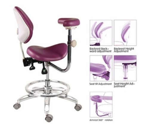 Super Dental Stool Dentist's/ Doctor's/Assistant's Stool Chair 18 Color (Deluxe) #TOP1