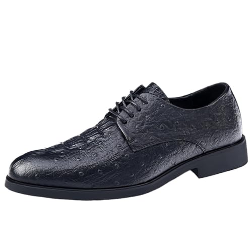 Men's Genuine Leather Lace Up Dress Shoes British Style Summer Business Formal Footwear Breathable Wedding Interview Shoes