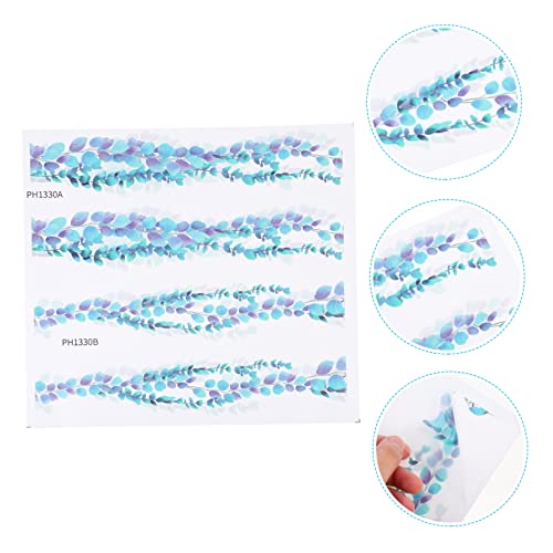 Housoutil 45 Folhas Linha De Rodapé De Planta Placa Branca Adesivos Bordas De Papel De Parede Para P