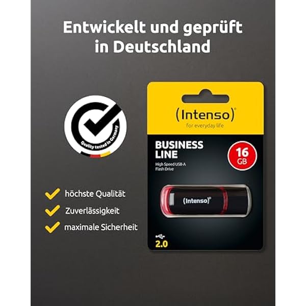 Intenso Business Line - Флэш-накопитель 16 ГБ - USB 2.0 черный красный