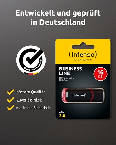 Intenso Business Line 16 GB USB-Stick USB 2.0 schwarz-rot