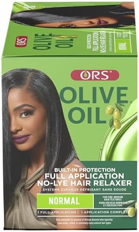 ORS Olive Oil Built-In Protection Full Application No-Lye Hair Relaxer Normal Strength (Pack of 2)