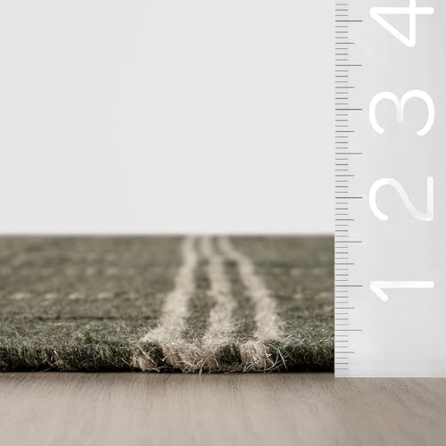 Rugs USA x Nate Berkus Downing Plaid Wool Cozy Area Rug, 7' 6" x 9' 6", Green - Image 2