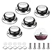 Lot de 5 Boutons Couvercle Casserole Poignée Pot Knob, Poignées Universelles Résistantes à La Chaleur Acier Inoxydable Lid Knob de Pot avec Vis