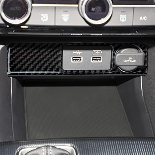 Brmyl Car Usb Charge Port Decals For 2022 2023 Honda Civic 11Th Gen Accessories Carbon Fiber Interior Stickers #TOP7