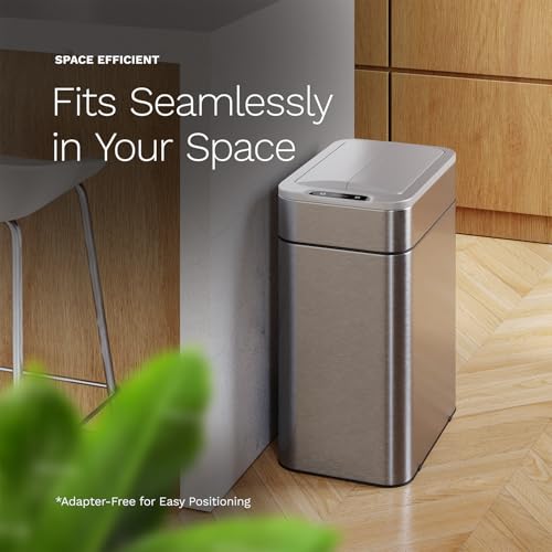 Image of hOmeLabs - 13 Gallon Kitchen Trash Can Stainless Steel