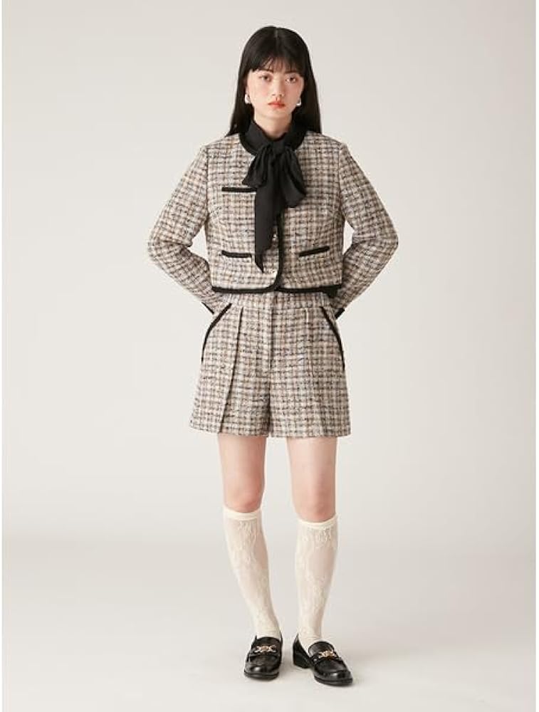 Amazon | [リリーブラウン] ラメツイードジャケット LWFJ251128