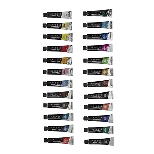 Aquarela Bisnaga Misci 6 ml 24 cores Artools, 610627, Multicor