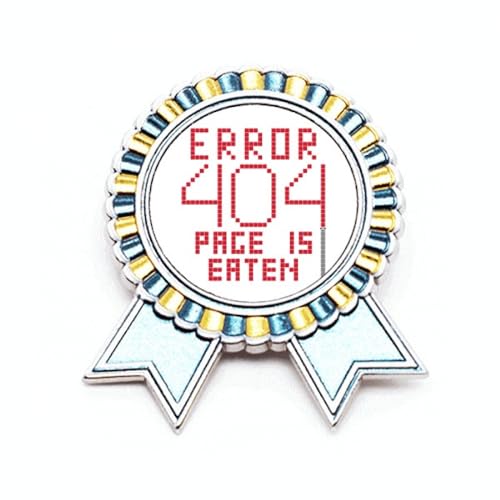 Broche Programmer 404 en métal émaillé pour développeur et badge de l'erreur informatique
