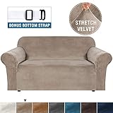 Verbesserte Passform: Super dehnbar macht die Schonbezüge für die meisten Möbelstile. Um eine bessere Passform zu erzielen und an Ort und Stelle zu bleiben, schafft unser Designer eine neue Version mit elastischen Bändern an den unteren Rändern, einfach den Haken durch die Schlaufe auf der Vorder- und Rückseite stecken (ausführliche Anleitung im Paket)
