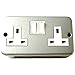 Price comparison product image Merriway BH02774 Switched Socket 13 Amp 2-Gang - Metal Clad
