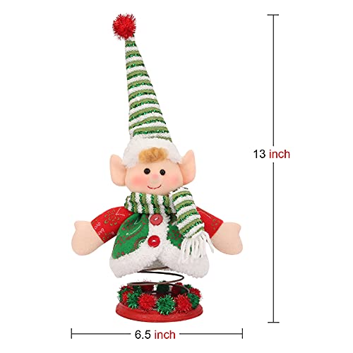 Yecence Christmas Elves Desktop Decorations Plush Doll 12 Inch Swing Figurines Home Officetabletop Décor Holiday Adorable Gifts For Boy And Girl Set Of 2 #TOP4