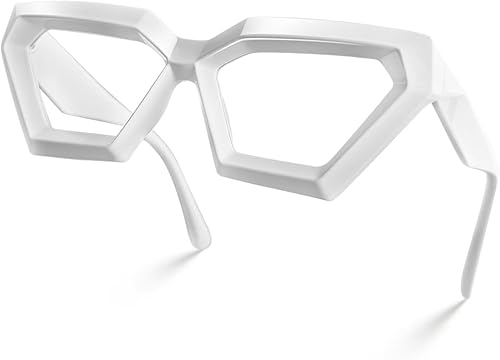 Laemzinv LA039 - Lentes de luz azul para mujer, marco cuadrado de acetato grueso, para computadora y juegos