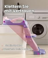 Toilettensitz Kinder mit Treppe,3 in1 Klappbarer Toilettenleiter für Kinder – Ansicht 4