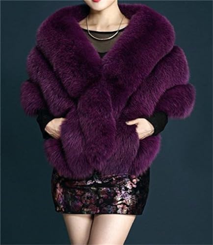 FOLOBE Women Thicken Faux Fur Wrap Shawls Bridal Wedding Scarves Jacket Stoles2