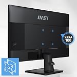 MSI PRO MP275Q Moniteur de bureau 27 po 1ms (MRPT) WQHD - Panneau IPS 2560 x 1440, 100 Hz, écran convivial, haut-parleurs intégrés, inclinable - HDMI 2.0b, DP (1.2a)