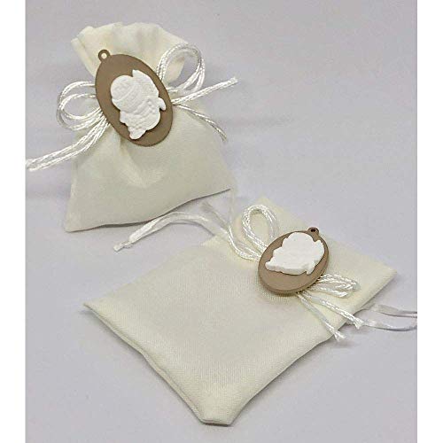 Publilancio srl 24X Bonbonierbeutel 11 x 9 cm mit Kelch Kommunion Bonboniere