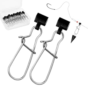 Fishing Line Sinker Slides Catfishing Rig,Fishing Swivels & Snaps with Duo Lock Snaps