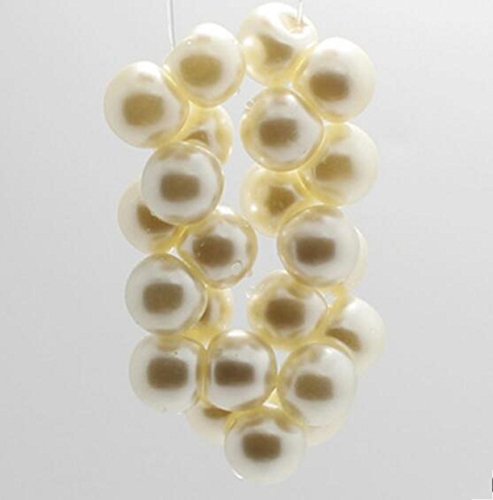 Welliestr 50 Pieces 20Mm Large Faux Pearl Buttons Sew On Dress Crafts,Sewing Buttons Pearl Buttons Pearl Bead Cap Half Ball Dome (Beige) #TOP3