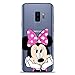 S9Plus+ Couverture Coque TPU Transparent Gel étui de Protection Scintillement, Glitter Collection spéciale de Paillettes, Minnie Fluo, Galaxy S9 + Plus