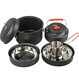 Juego de Utensilios de Cocina para Camping, Vasos portátiles para Camping, Juego de Utensilios de Cocina, para campistas, Excursionistas, Pescadores, viajeros, picnics, Viajes por Carretera,