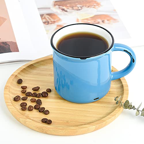 Cailide 15 Oz Ceramic Campfire Coffee Mugs For Coffee, Tea, Cocoa, Milk, Multi-Color Set Of 4 #TOP6