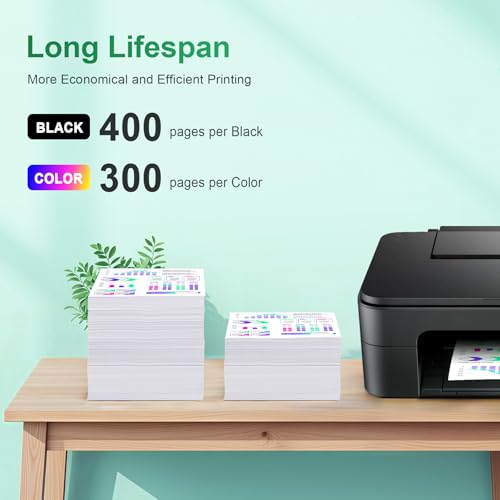 Denvoer PG-545XL CL-546XL Ersatz für Canon Druckerpatronen 545 546 XL Multipack Kompatibel für Canon Pixma TS3350 TS3450 TS3451 TS3452 TS3351 TS3150 TR4550 TR4650 MX495(Schwarz, Farbe)