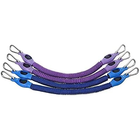 Set of 4 Resistance Bands with Clasps Included (Two 20 LBS Bands & Two 25 LBS Bands for Total of 90 LBS) Cover