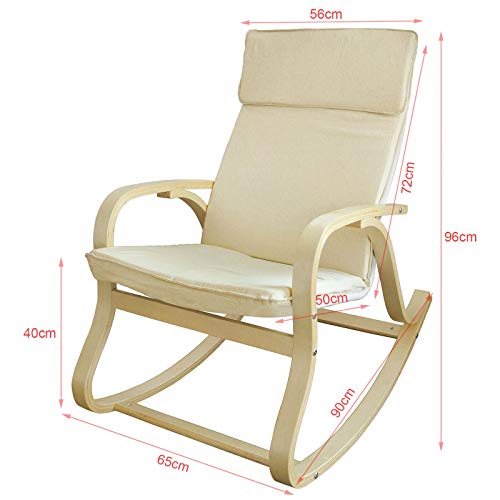 Haotian Fst15-W, Comfortable Relax Rocking Chair, Lounge Chair Relax Chair With Cushion #TOP1