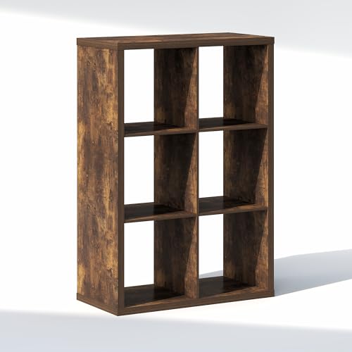 Image of Furinno Cubic Extra Thick 6-Cube Closet Organizers and Storage, Amber Pine | 14.6 x 30 x 44 in, Open Shelf Closet Storage, Closet Organizer, for Wardrobe, Bedroom, Living Room