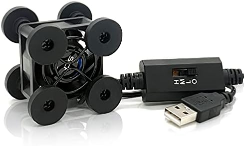SCCCF Mini, Compact 40mm x 20mm USB Fan, for VR Gear, Aquarium, Roku, Router, Raspberry Pi, Cosplay, Helmet Cooling Ventilation