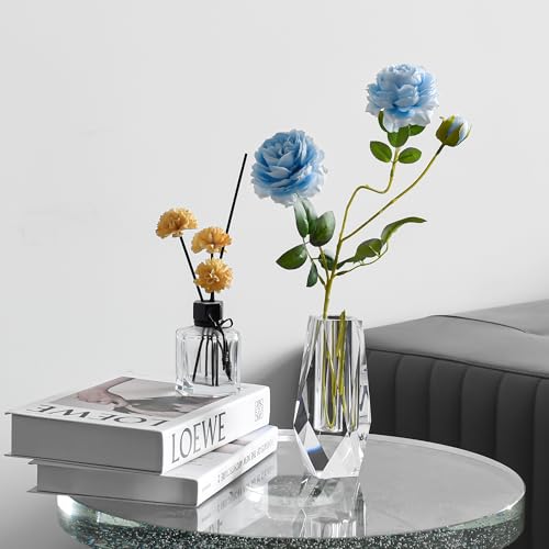 Kitcom Flower/Bud Crystal Vase Decorative Vases for Home, Wedding, Christmas, Outline Dimensions W2.4''xH6.3'', Clear with Gift Box by kitCom - Image 6
