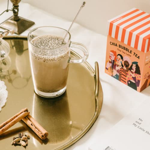 Le Foöd Co. Chia Seeds Bubble Milk Tea Powder | Healthy Instant Boba Alternative Drink Kit With Superfood, 8-Pack (Chai Tea) #TOP5