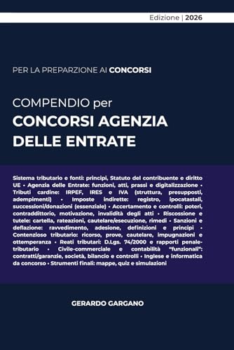 COMPENDIO PER CONCORSI AGENZIA DELLE ENTRATE