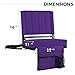 SPORT BEATS Stadium Seats with Back Support Bleacher Chairs with Back and Cushion Thick Padded Bleacher Seats Includes Shoulder Strap