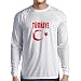 lepni.me T-Shirt Manches Longues Homme Armoiries Turques de Turquie Conception politiqu Türkiye Cumhuriyeti (XS Blanc Magenta)